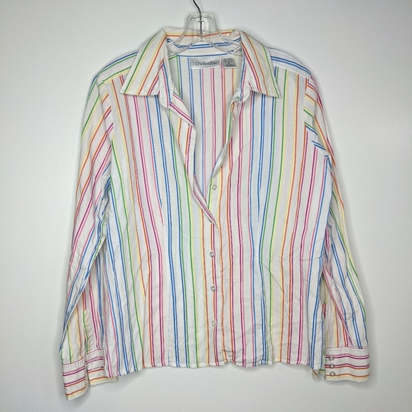 Vintage Tops - 12 Vintage Chadwicks Rainbow Top Tee Shirt Pride O